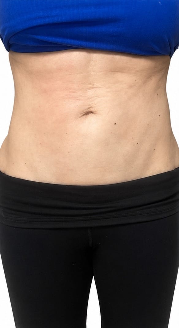 Abdomen before and after body contouring series