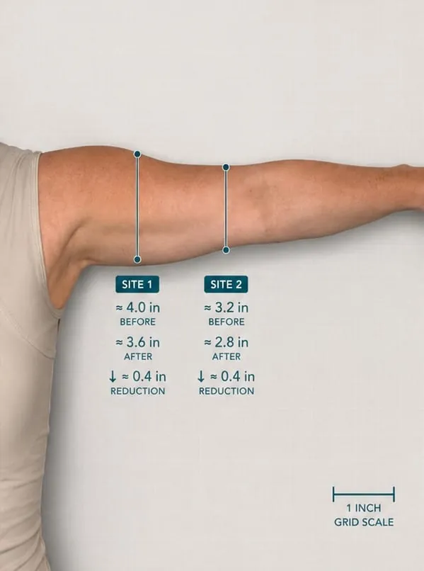 Upper arm after treatment with measured reduction