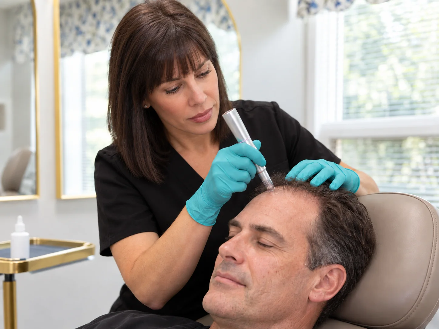 Scalp microneedling